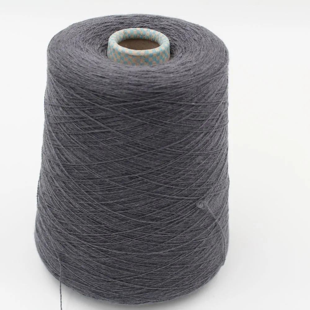 Yarn 2/28 100% Cashmere color dark grey cones 510 gr