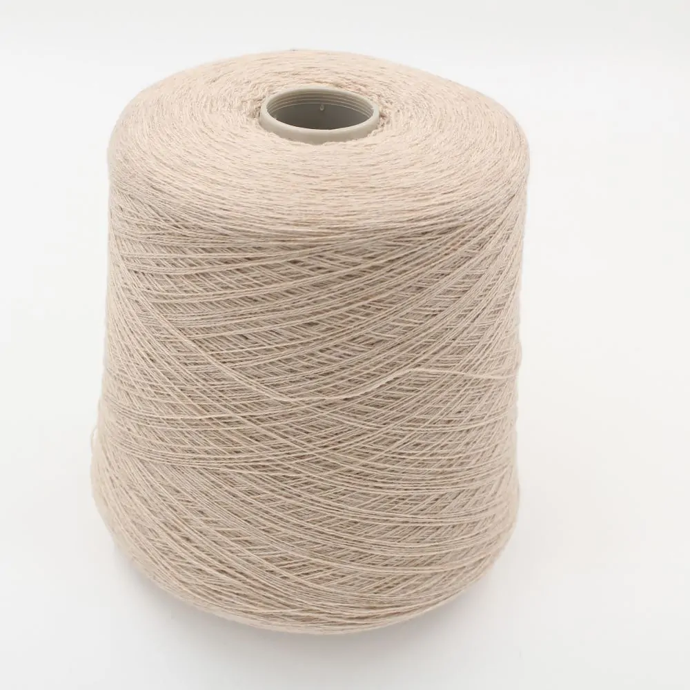 Yarn 2/28 100% Cashmere color grey undyed cones 670 gr
