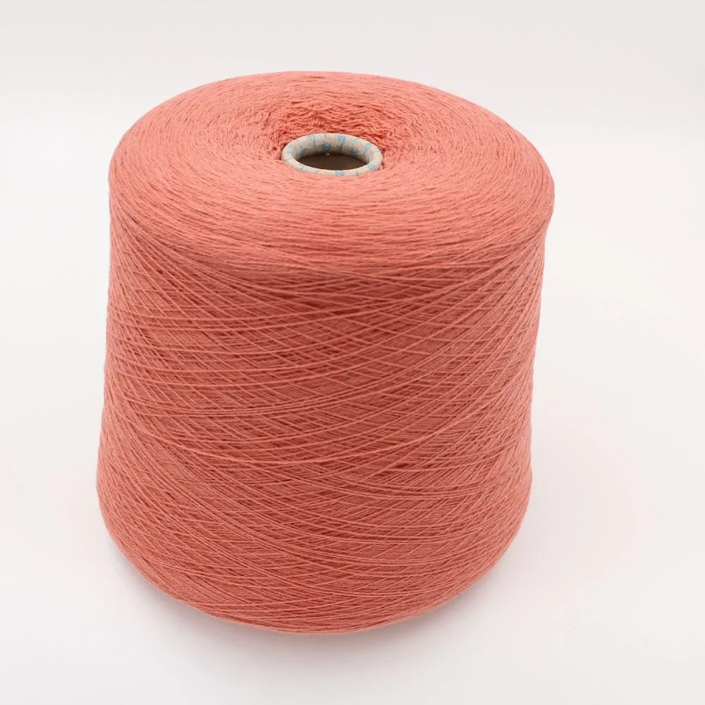 Yarn 2/28 100% Cashmere color coral brick cones 500 gr