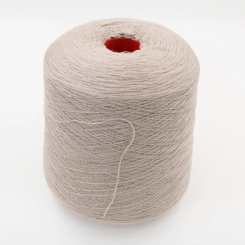 70% Cashmere 30% silk yarn nm 2/48 combed color beige cone 500 gr