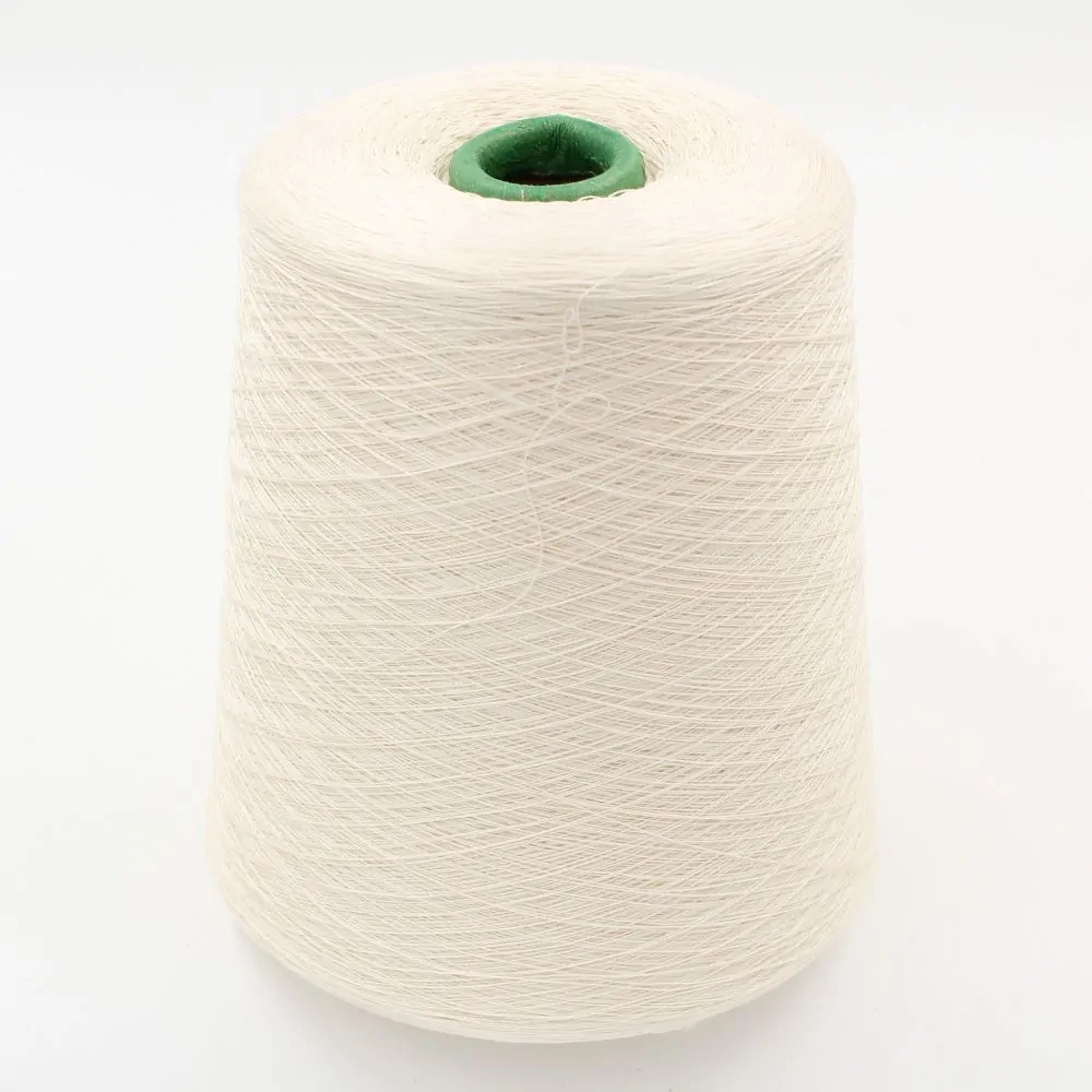 Yarn silk 55% merino 45% nm 2/60 color white cones 490 gr