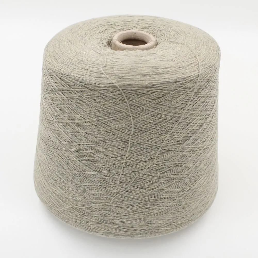 Yarn cashmere 100% superior nm 2/26 color sage green cones 530 gr