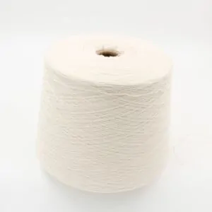 Yarn for knitting machine 2/30 70% merino extrafine 30% cashmere color natural white cones 590 gr
