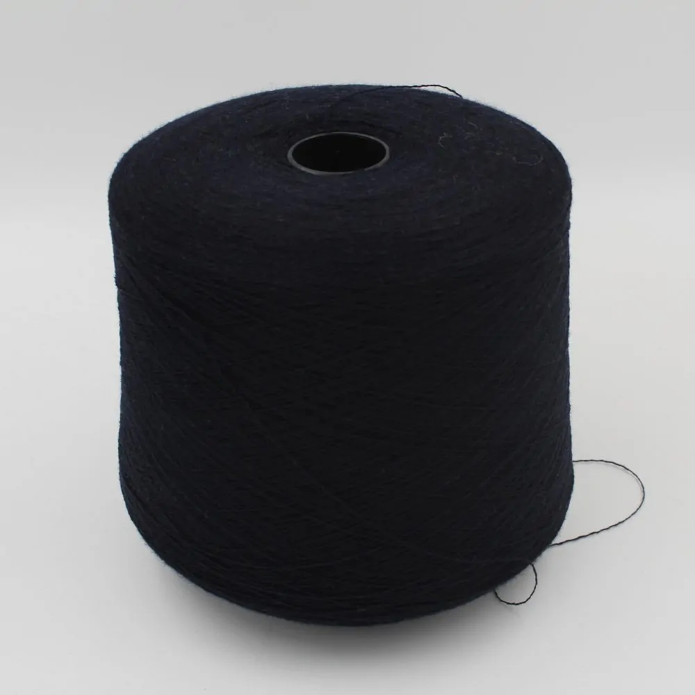 Yarn 2/27 100% Cashmere color dark blue cones 530 gr