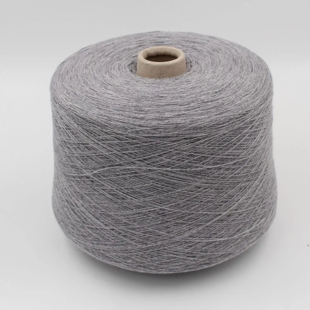 yarn merino extrafine 70% cashmere 30% nm. 2/15 color light grey cones 510 gr