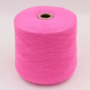 Yarn cashmere 100% superior nm 2/26 color fuchsia cones 500 gr