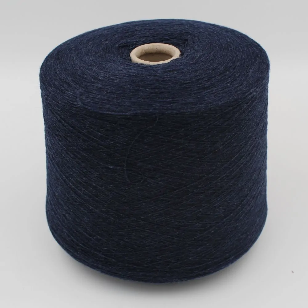 Yarn cashmere 100% superior nm 2/26 color blue melange cones 500 gr