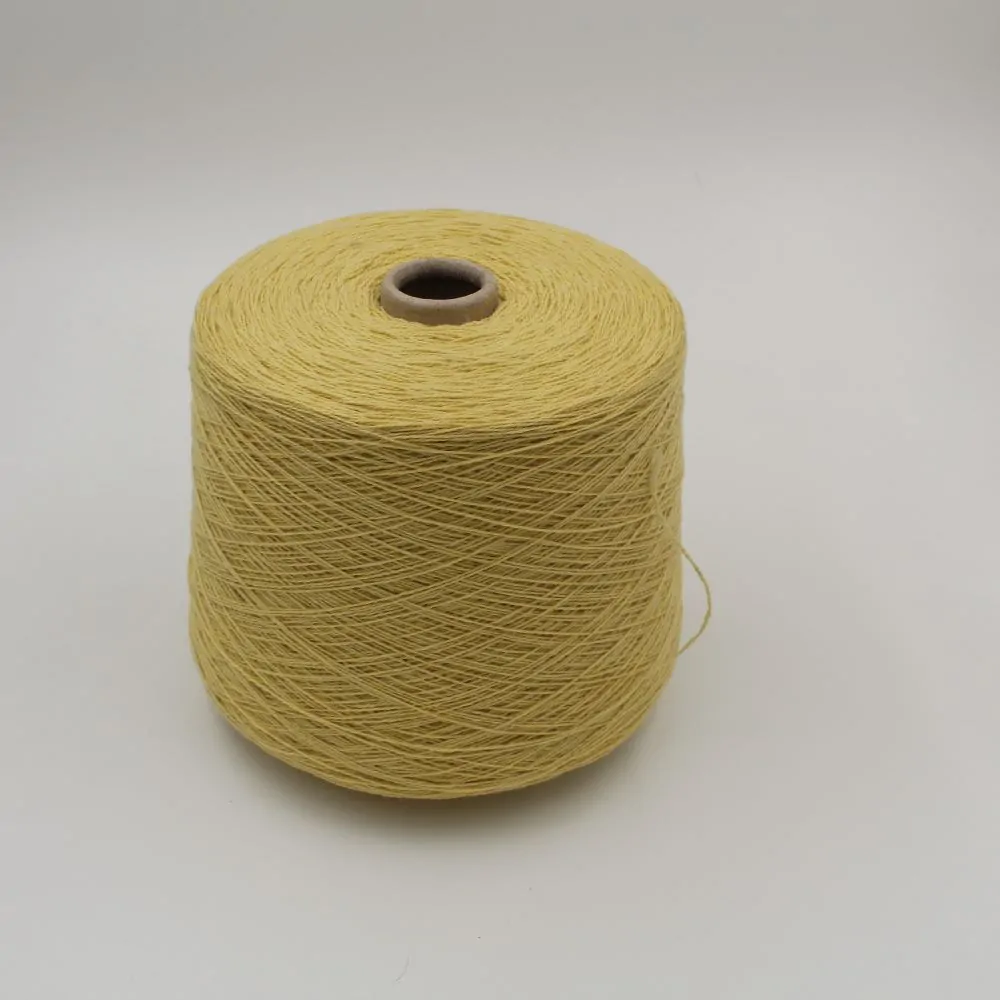 ALTER-ECO filato 97% cashmere 3% lana merino nm 2/12 colore giallo rocche 510 gr