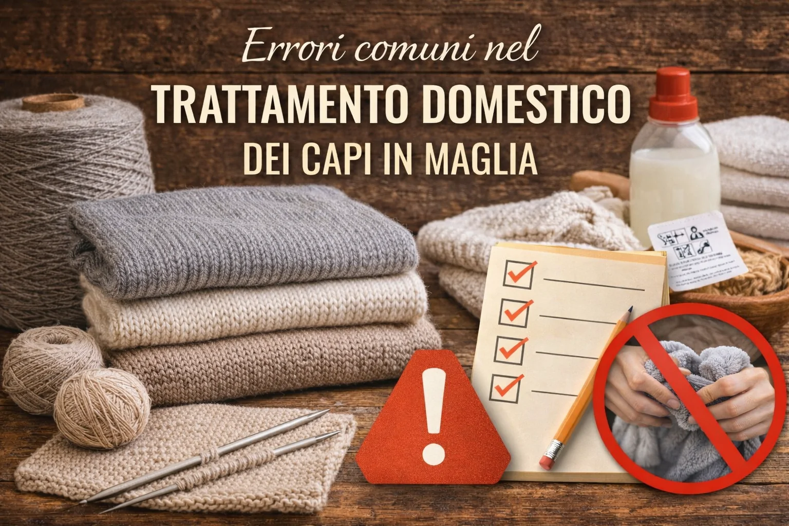 10 errori da evitare nel lavaggio e cura dei capi in maglia