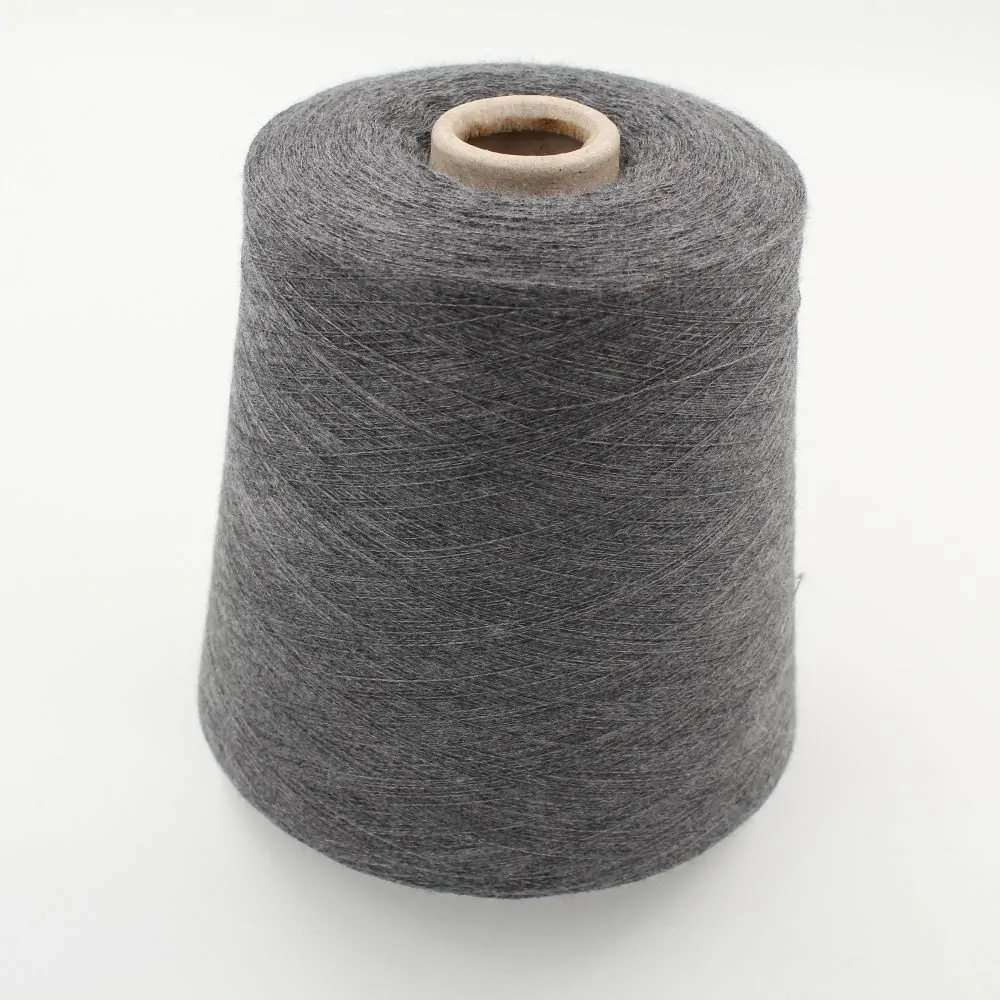 100% Cashmere yarn nm 2/48 combed color grey cone 750 gr