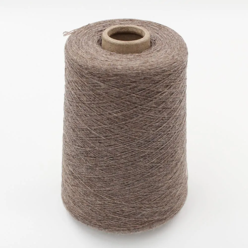 Yarn 80% Wool 20% Polyamide nm. 15000 color dark brown cones 740gr