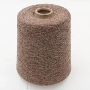 Yarn 80% Wool 20% Polyamide nm. 15000 color dark brown cones 510gr