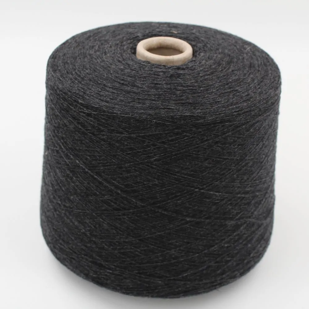 50% Cashmere 50% Merino extrafine yarn nm. 2/26 anthracite color 740g cones
