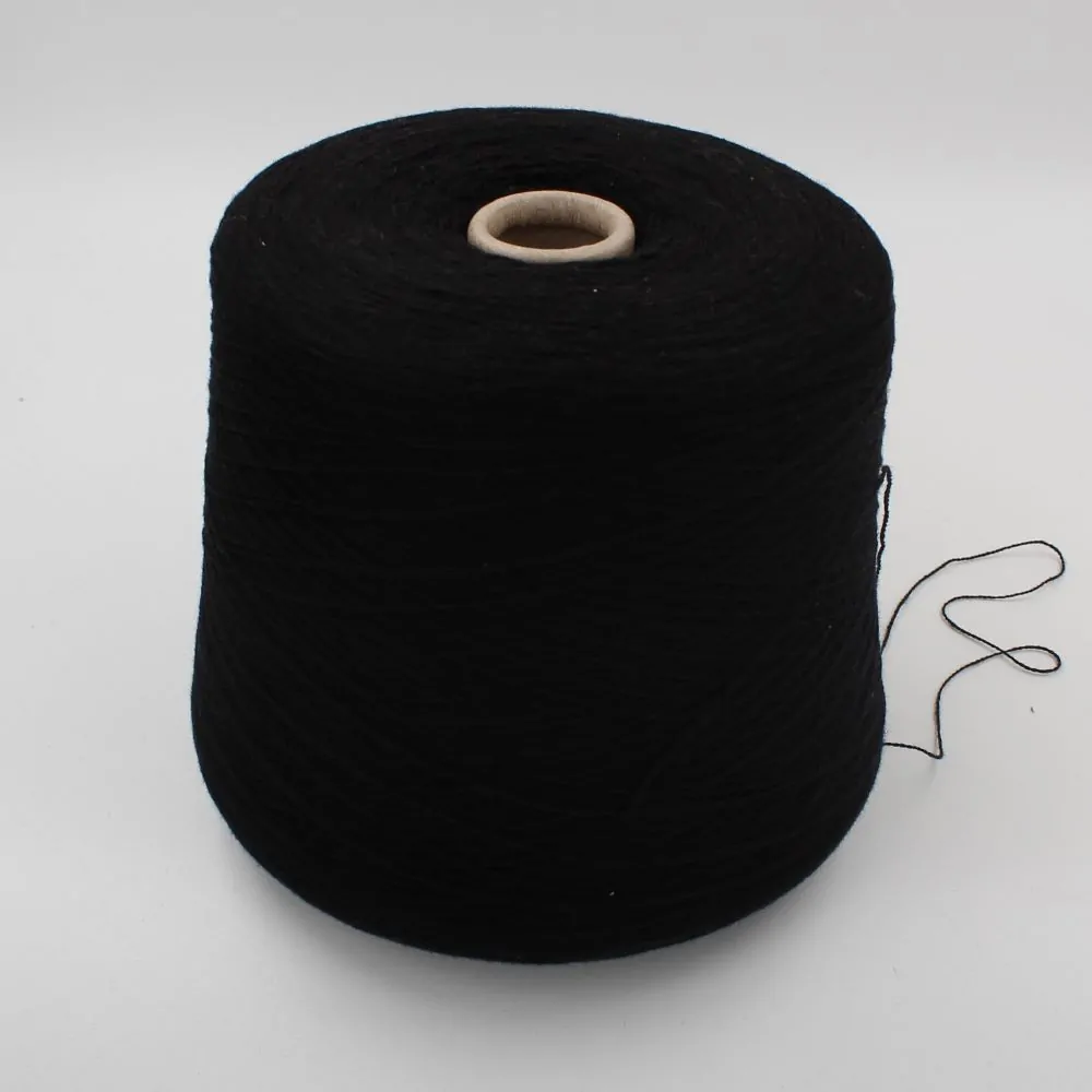 FANTASTIQUE filato merino superfine 14 micron nm 2/28 colore nero rocche 510 gr