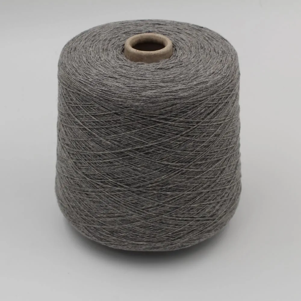 ALTER-ECO yarn 97% cashmere 3% wool merino nm 2/12 color medium grey cones 410 gr