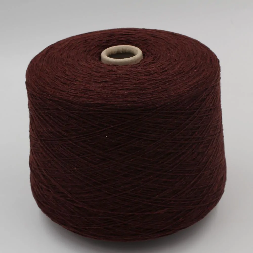 ALTER-ECO yarn 97% cashmere 3% wool merino nm 2/12 color bordeaux cones 590 gr