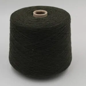 ALTER-ECO yarn 97% cashmere 3% wool merino nm 2/12 color dark green cones 510 gr