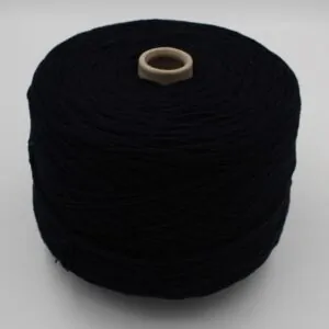 Cashmere yarn 97% merino 3% nm. 5/12 black color 540gr cones