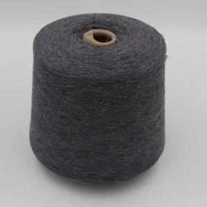 Yarn for knitting machine 2/30 70% merino extrafine 30% cashmere color medium grey cones 560 gr