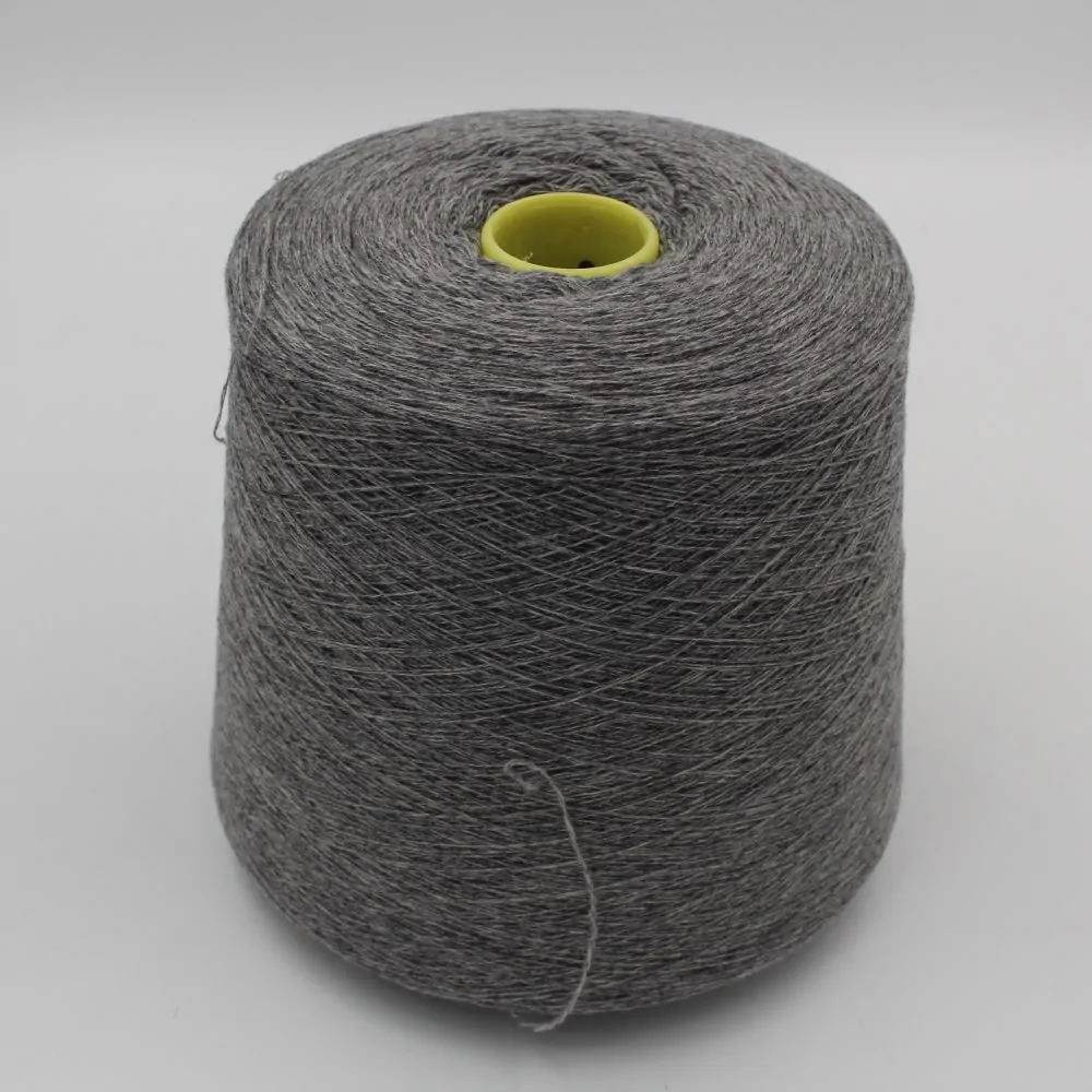 yarn cashmere 100% 2/26 color light grey cones 500 gr