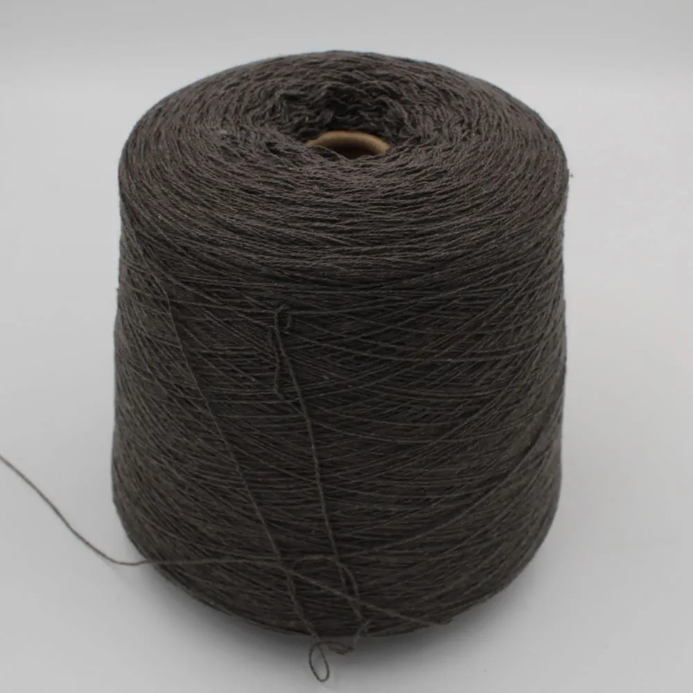 ALTER-ECO yarn 97% cashmere 3% wool merino nm 2/12 color dark grey cones 550 gr