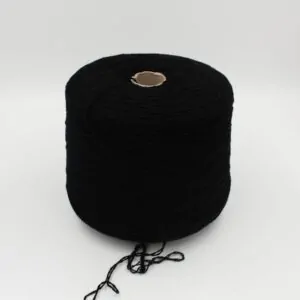 Filato cashmere riciclato 100% nm 3200 colore nero rocche 500 gr