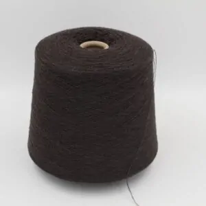 Yarn for knitting machine 2/30 70% merino extrafine 30% cashmere color brown cones 540 gr