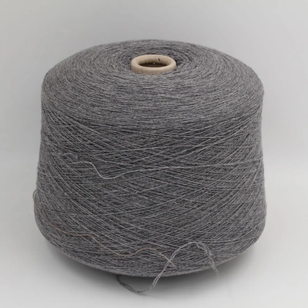 Yarn 2/28 100% Cashmere color medium grey cones 640 gr