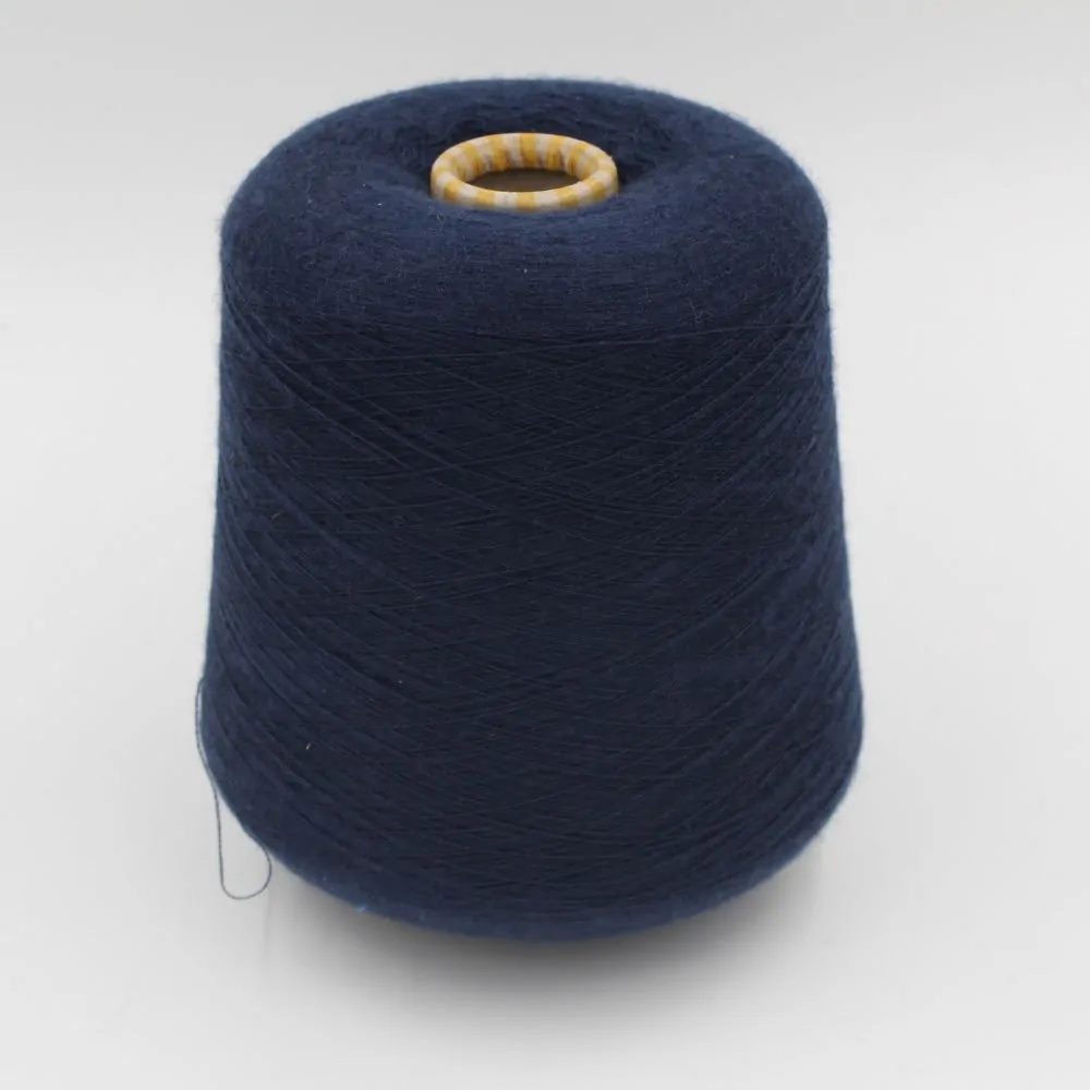 Filato 100% merino extrafine nm 2/48 colore blu scuro rocche 610 gr