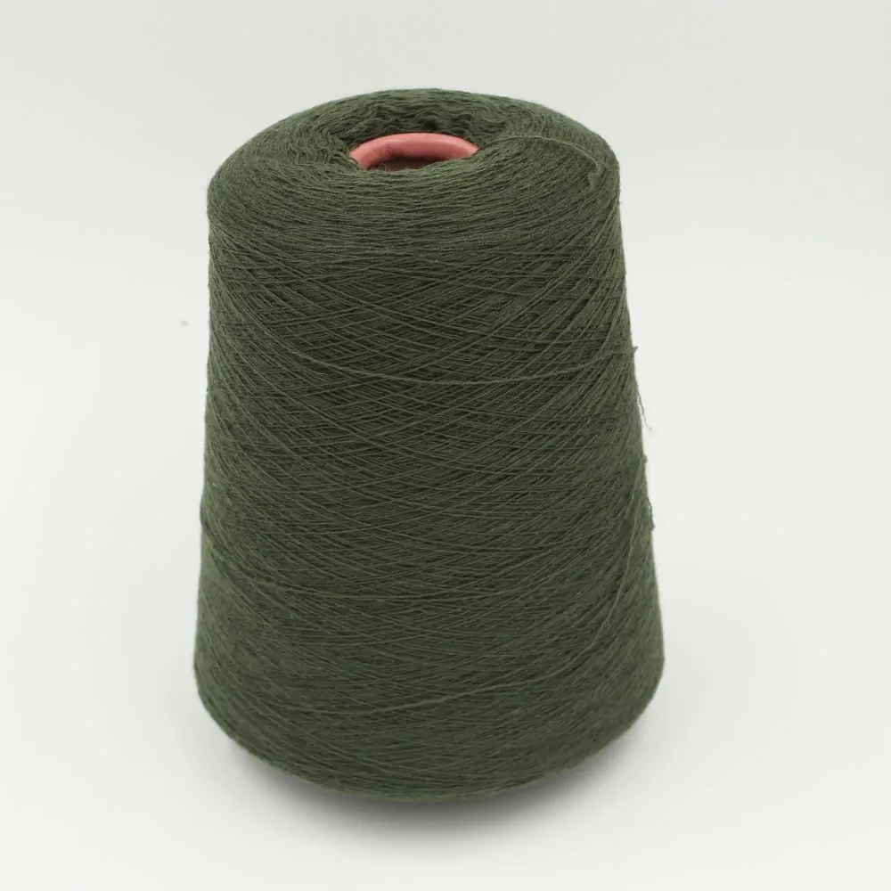 Yarn 2/27 100% Cashmere color green cones 490 gr