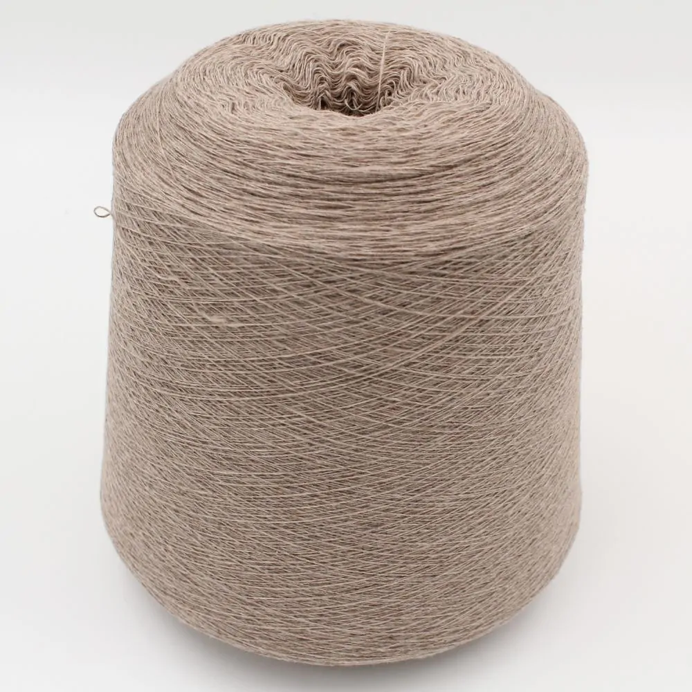 100% Cashmere yarn Nm. 1/14 color brown cones 450 gr