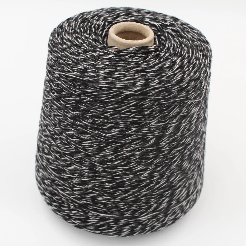 Yarn 100% Cashmere nm. 2800 color black muliné cones 780gr