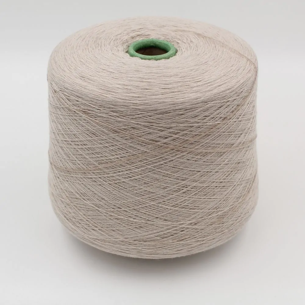Yarn 2/28 100% Cashmere color light beige cones 610gr