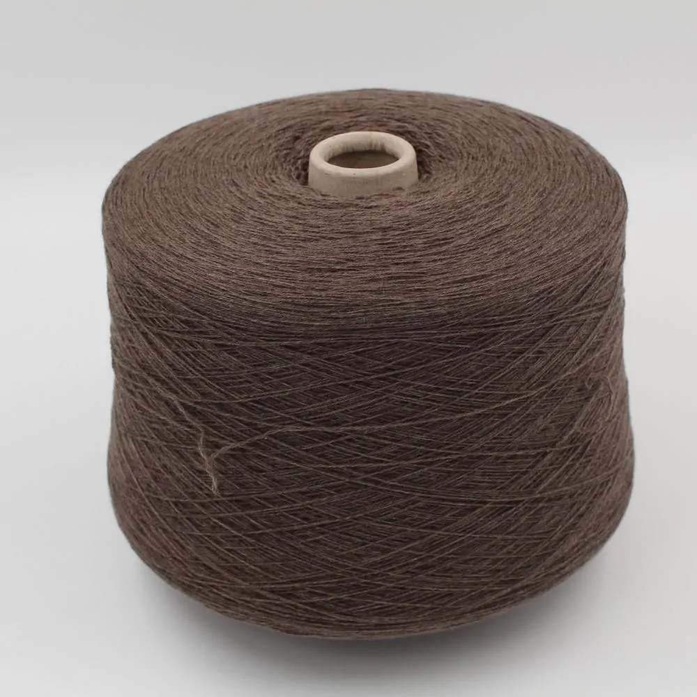 Yarn 2/28 100% Cashmere color brown cones 620gr