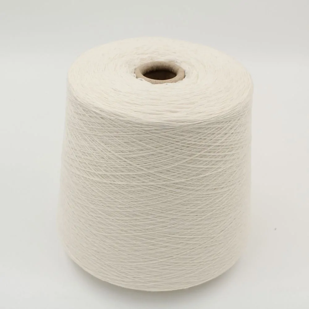 Yarn 60% Cashmere 40% Polyamide nm 2/28 color white cones 450gr