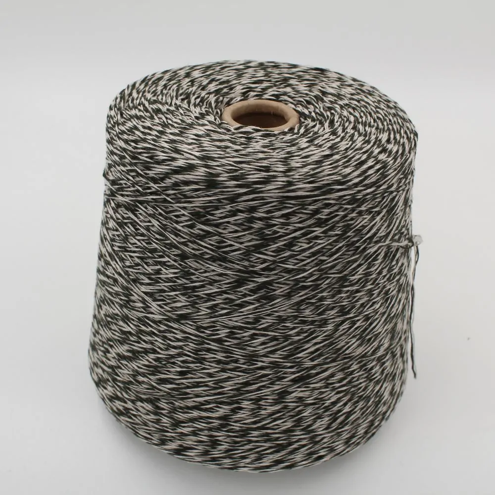 Yarn 20% Wool 40% Cashmere 50% Polyamide nm 4/15 color black muliné cones 450gr