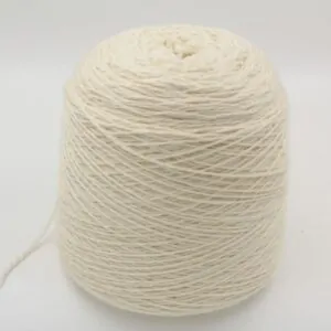 Yarn 90% Merino 10% Cashmere nm 2500 color natural white cones 450gr