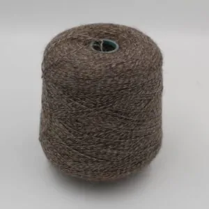 Yarn 100% Wool nm 4600 color dark brown muliné cones 470gr