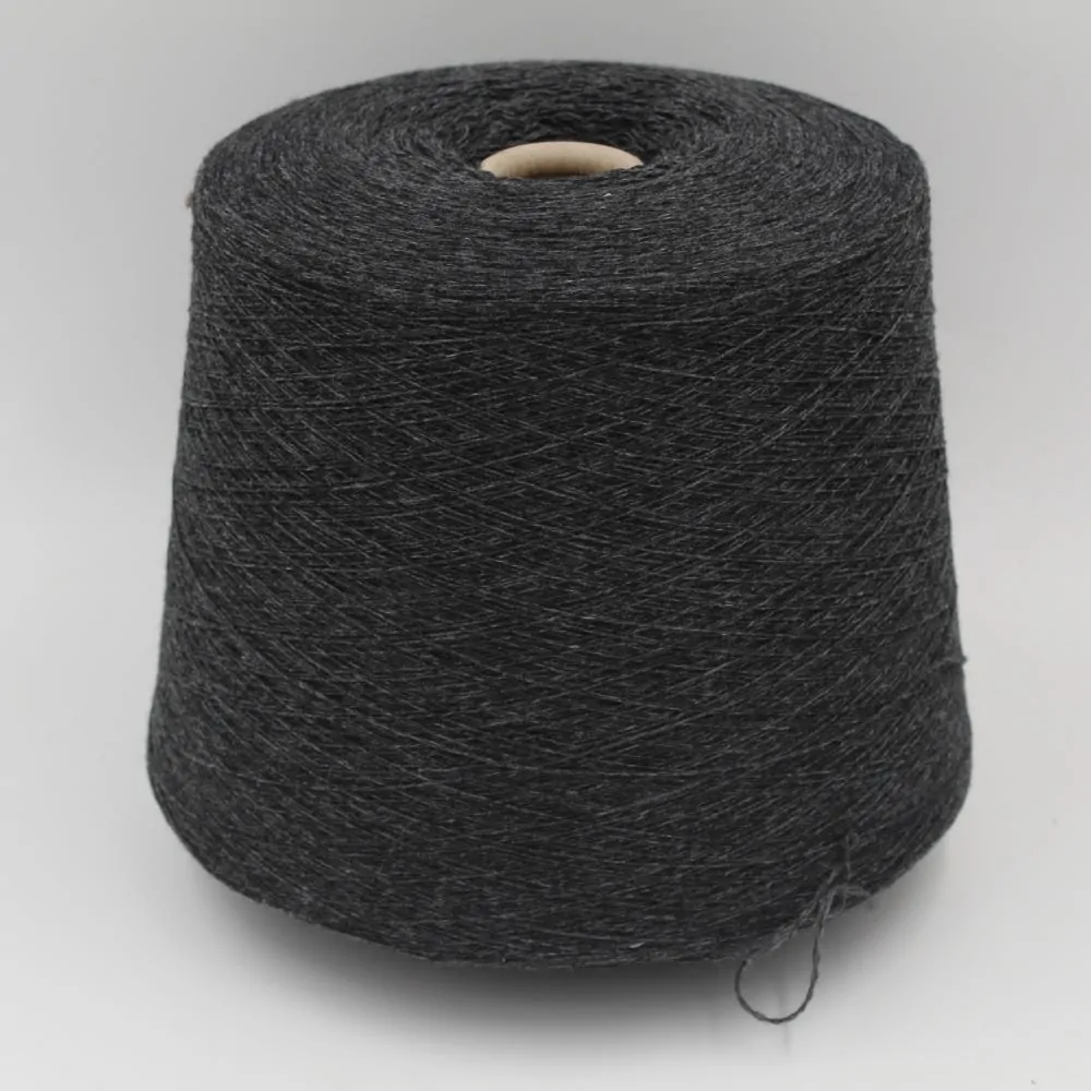 Filato cashmere 60% poliammide 40% nm 2/28 colore grigio scuro rocche 720 gr