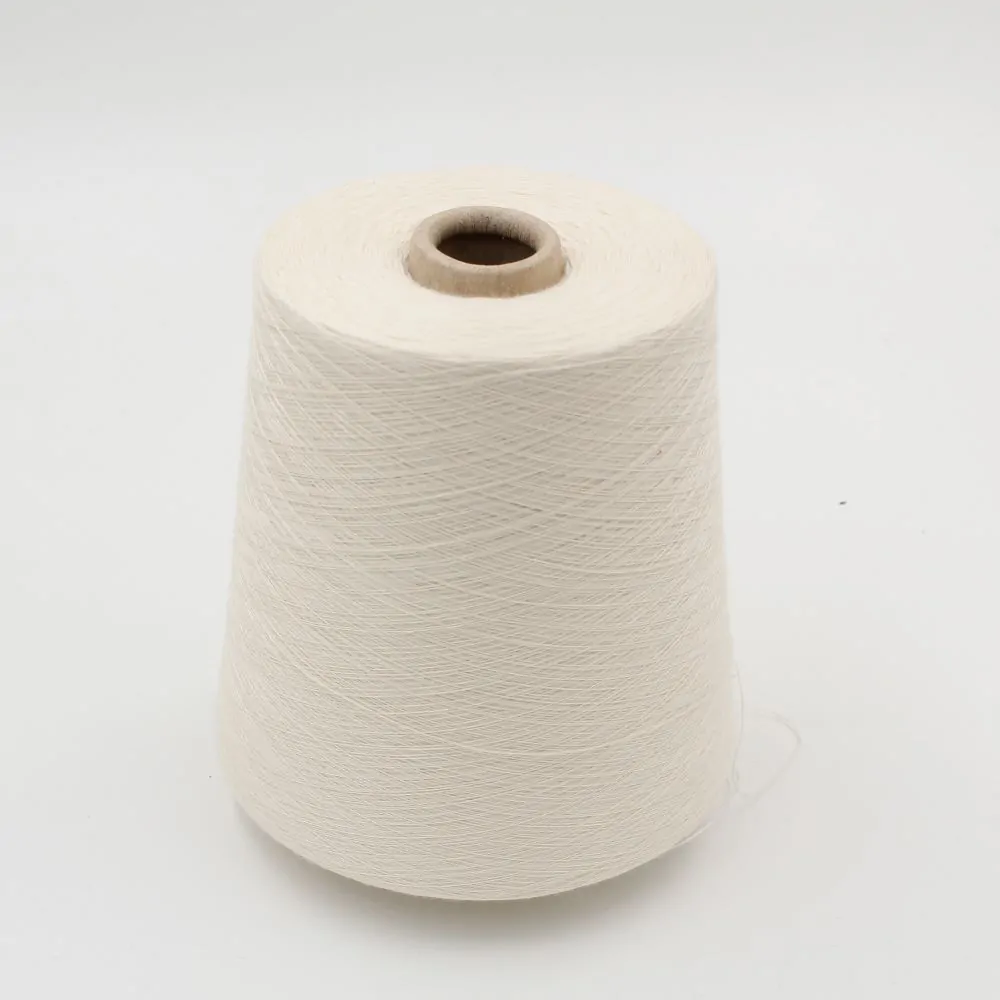Yarn 80% Cashmere 20% Silk nm 2/48 color white cones 410gr