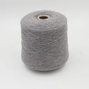 Filato 80% merino extrafine 20% cashmere con paillettes nm 9000 colore grigio rocche 410 gr