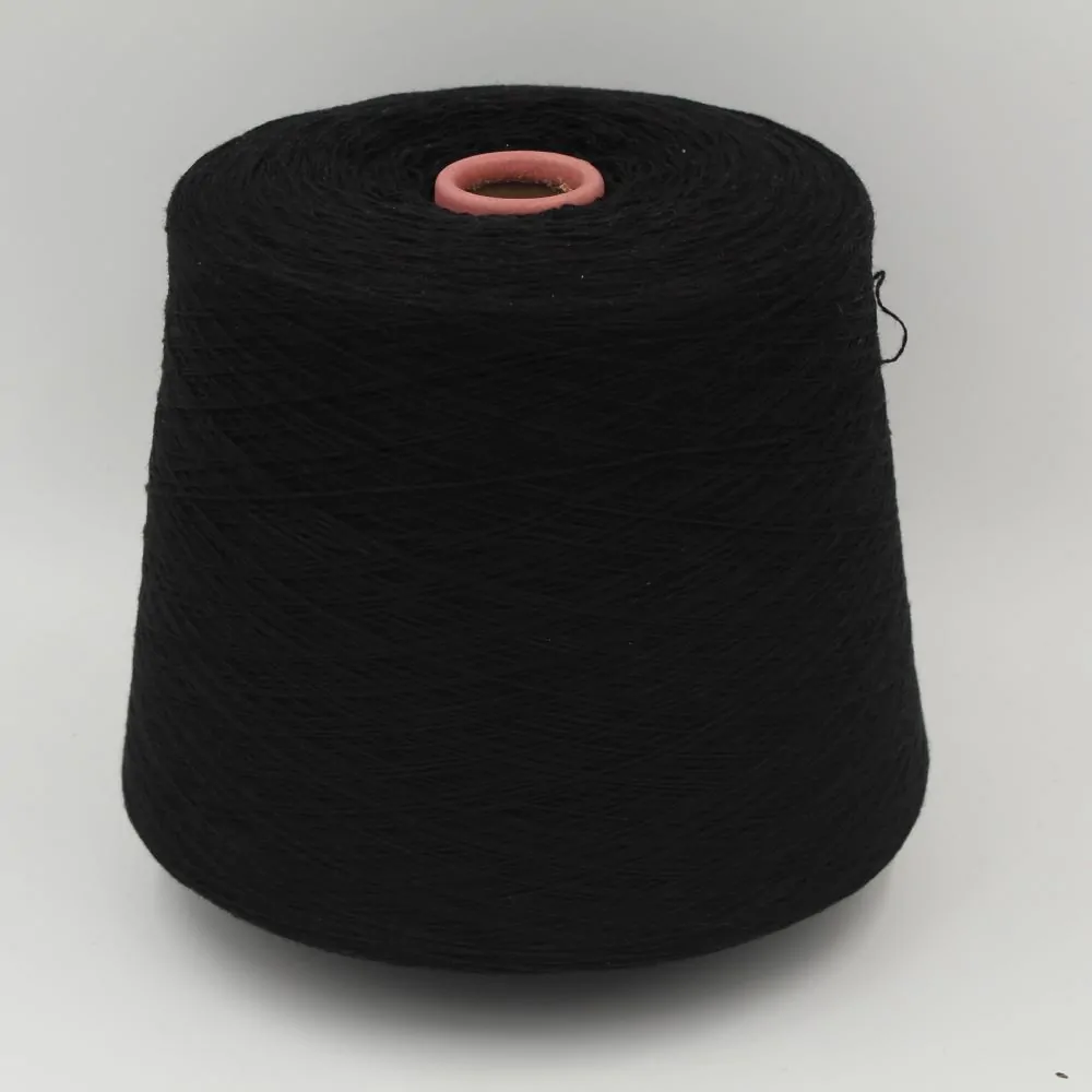 yarn cashmere 100% 2/26 color black cones 560gr