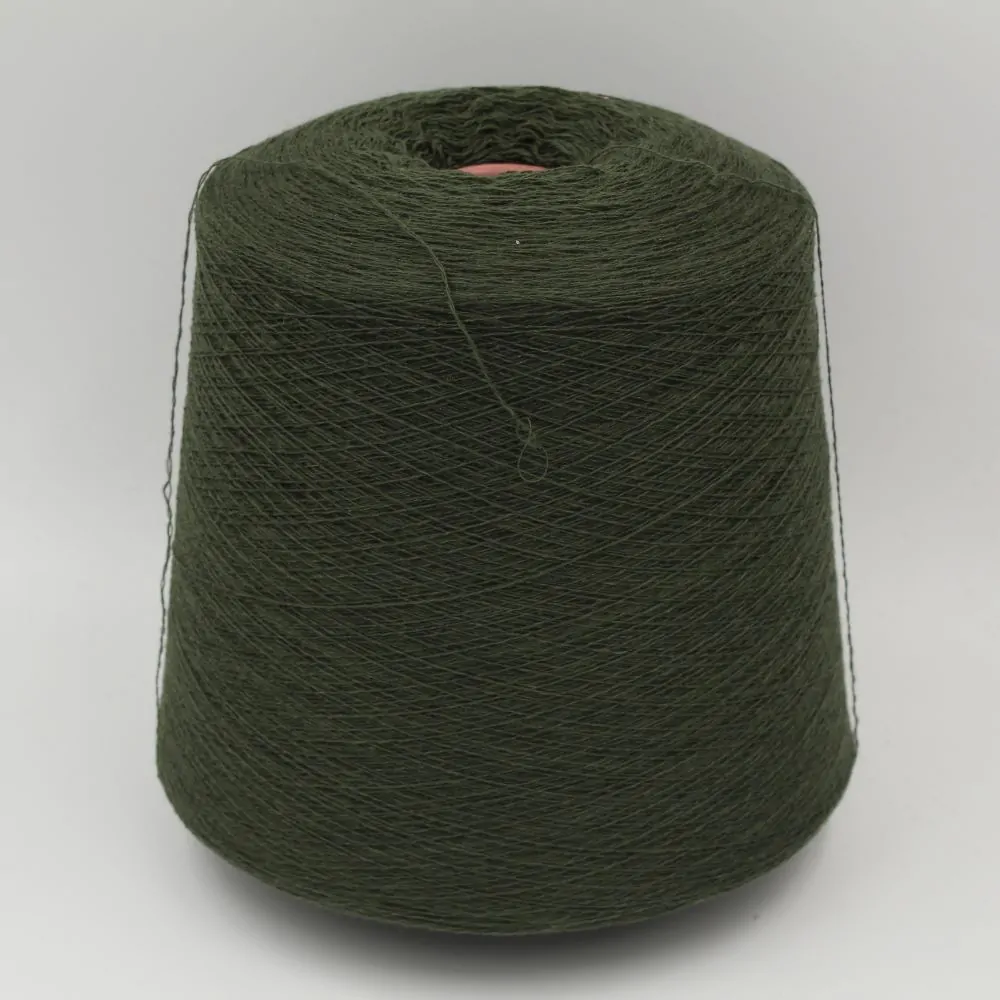 Filato cashmere 100% 2/26 colore verde rocche 530gr