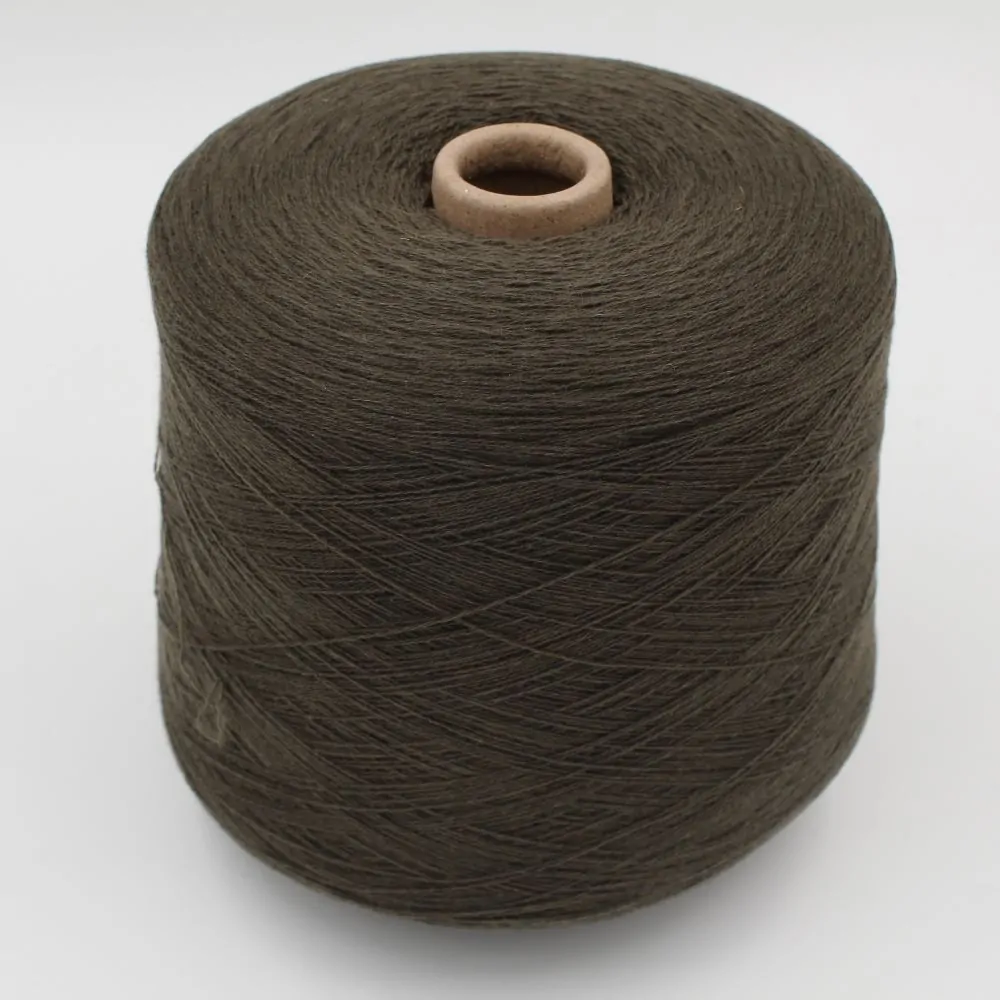 Yarn 70% Wool 30% Cashmere nm 2/26 color olive cones 490gr