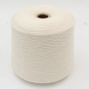 Yarn 80% Wool 20% Cashmere nm 10000 color white cones 420gr