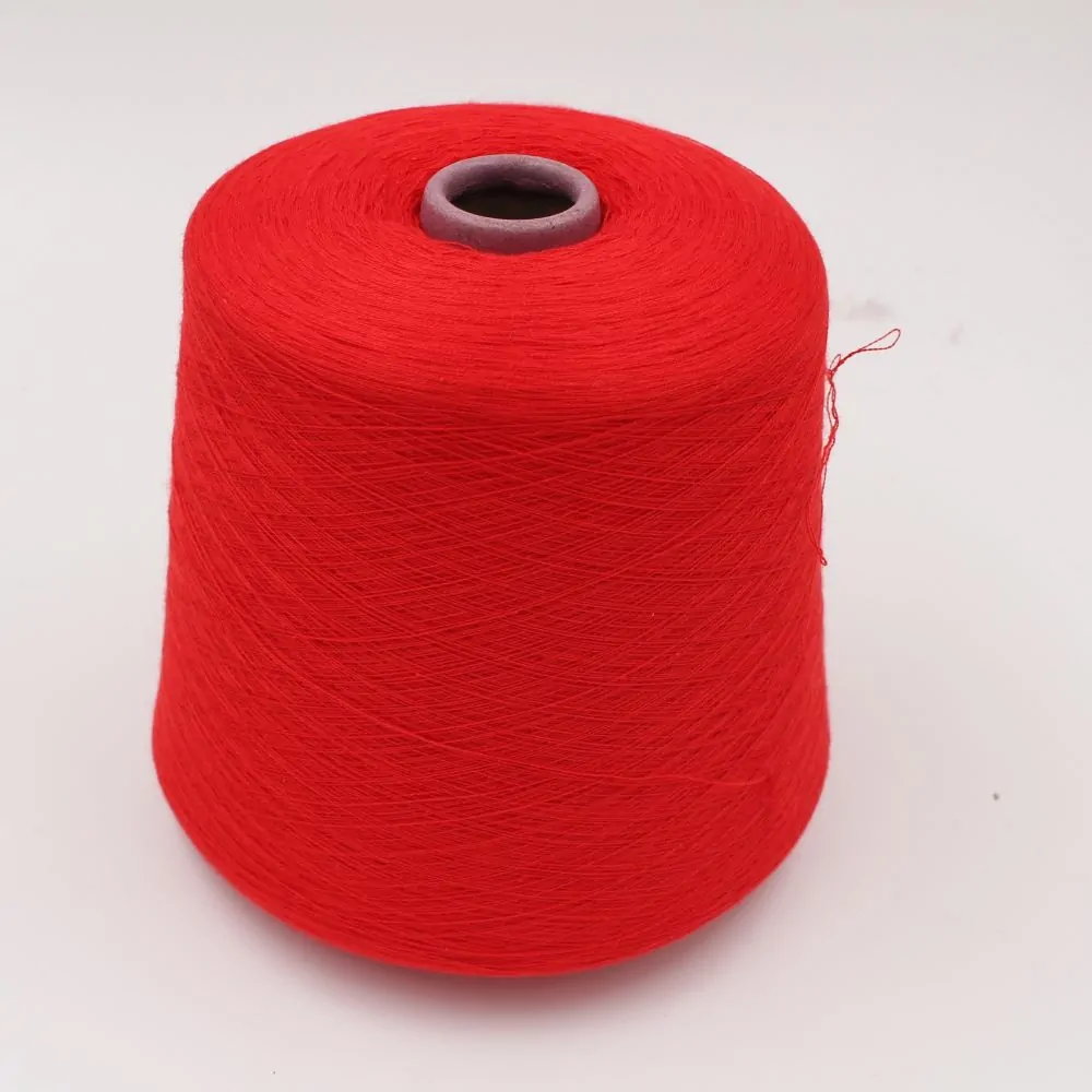 Yarn 55% Silk 45% Cashmere nm 2/48 color red cones 520gr