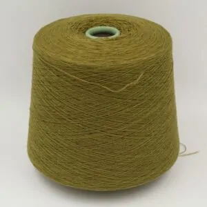 Filato 2/27 100% Cashmere colore oliva rocche 500 gr