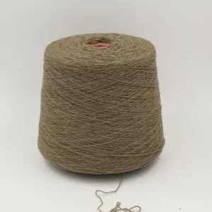 Yarn 3/18 100% cashmere color green melange cones 440 gr