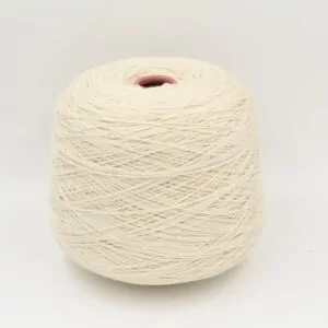 Yarn 90% Wool 10% Cashmere nm 2/26x6 color natural white cones 510gr