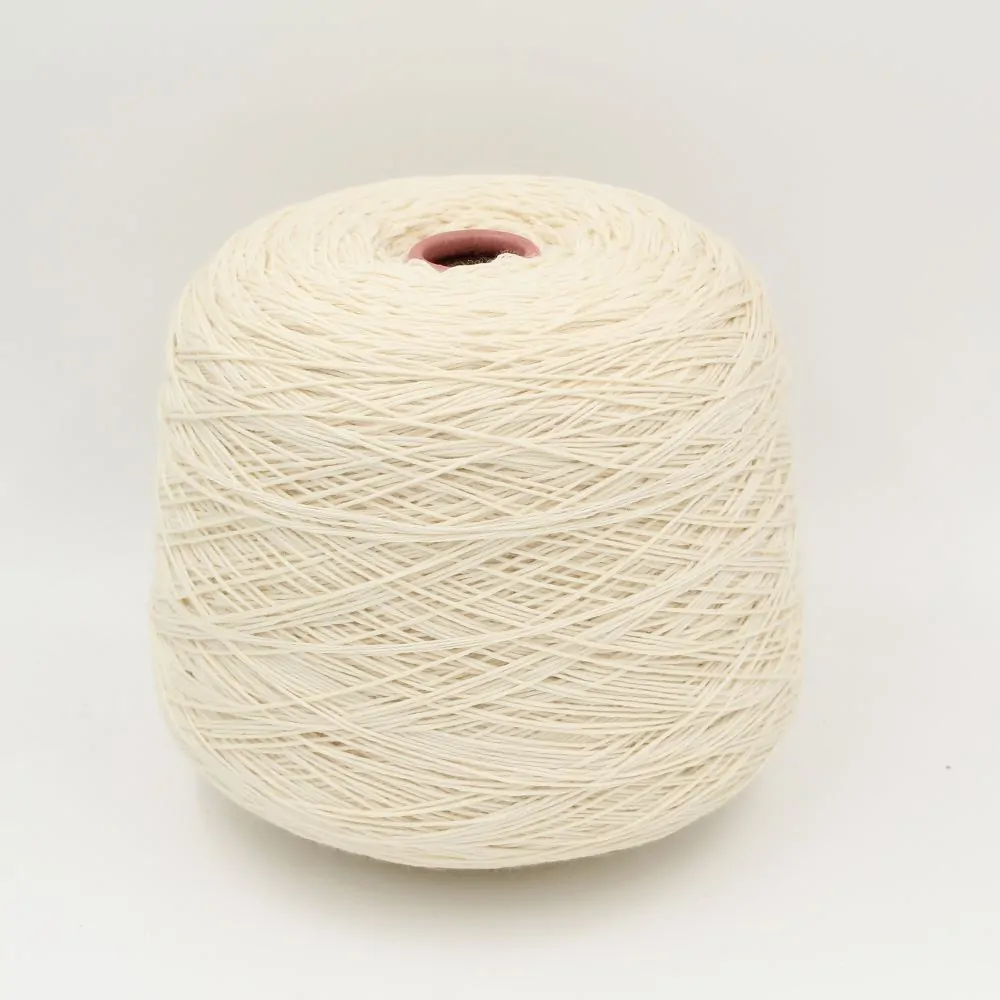Filato 90% Lana 10% Cashmere nm 2/26x6 colore bianco naturale rocche 510gr